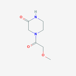 Chemical structure of 4-(2-Methoxyacetyl)piperazin-2-one