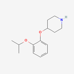 Chemical structure of 4-(2-Isopropoxyphenoxy)piperidine