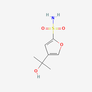Chemical structure of 4-(2-hydroxypropan-2-yl)furan-2-sulfonamide
