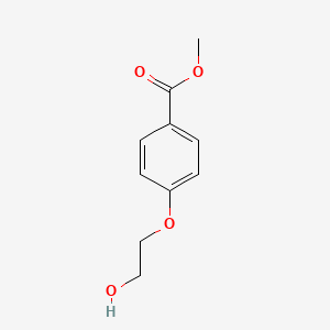 Chemical structure of 4-(2-Hydroxyethoxy)benzoic Acid Methyl Ester