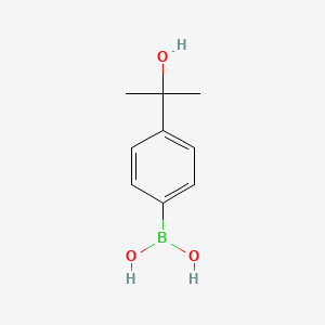 Chemical structure of 4-(2-Hydroxy-2-propanyl)phenylboronic Acid