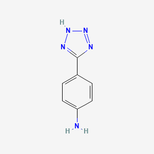 Chemical structure of 4-(2H-Tetrazol-5-yl)aniline