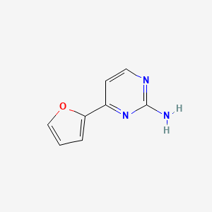 Chemical structure of 4-(2-Furyl)pyrimidin-2-amine