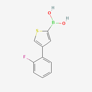 Chemical structure of 4-(2-Fluorophenyl)thiophene-2-boronic acid