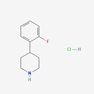Chemical structure of 4-(2-Fluorophenyl)piperidine hydrochloride