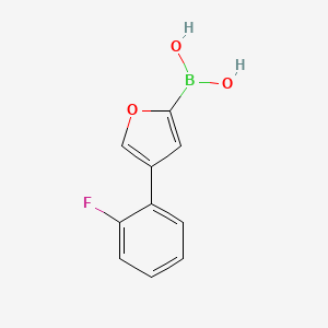 Chemical structure of 4-(2-Fluorophenyl)furan-2-boronic acid