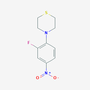 Chemical structure of 4-(2-fluoro-4-nitrophenyl)thiomorpholine