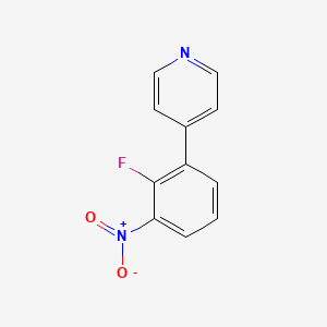 Chemical structure of 4-(2-Fluoro-3-nitrophenyl)pyridine
