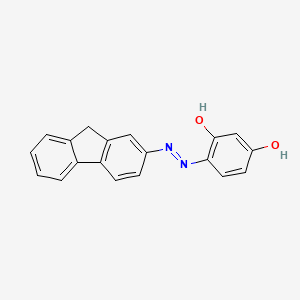 Chemical structure of 4-(2-Fluorenylazo)resorcinol