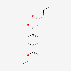 Chemical structure of Ethyl 4-(3-ethoxy-3-oxopropanoyl)benzoate