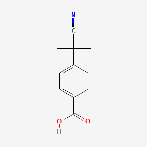 Chemical structure of 4-(2-Cyanopropan-2-yl)benzoic acid