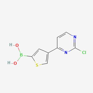 Chemical structure of 4-(2-Chloropyrimidin-4-yl)thiophene-2-boronic acid