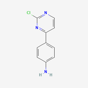 Chemical structure of 4-(2-Chloropyrimidin-4-yl)aniline