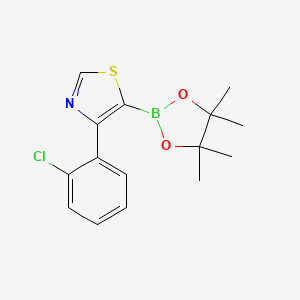 Chemical structure of 4-(2-Chlorophenyl)thiazole-5-boronic acid pinacol ester