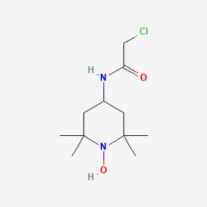 Chemical structure of 4-(2-Chloroacetamido)-2,2,6,6-tetramethylpiperidine 1-Oxyl Free Radical