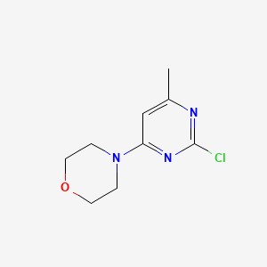 Chemical structure of 4-(2-Chloro-6-methylpyrimidin-4-yl)morpholine