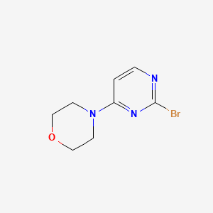 Chemical structure of 4-(2-Bromopyrimidin-4-yl)morpholine