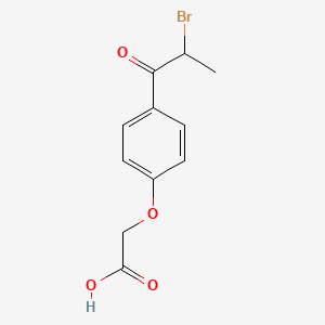 Chemical structure of 4-(2-BROMOPROPIONYL)PHENOXYACETIC ACID