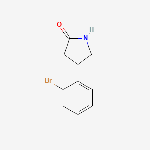 Chemical structure of 4-(2-Bromophenyl)pyrrolidin-2-one