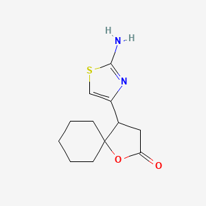 Chemical structure of 4-(2-Amino-thiazol-4-yl)-1-oxa-spiro[4.5]decan-2-one