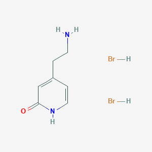 Chemical structure of 4-(2-Aminoethyl)pyridin-2(1H)-one dihydrobromide