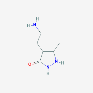 Chemical structure of 4-(2-Aminoethyl)-5-methyl-1H-pyrazol-3(2H)-one