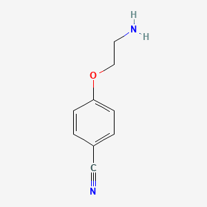Chemical structure of 4-(2-Aminoethoxy)benzonitrile