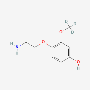 Chemical structure of 4-(2-Aminoethoxy)-3-methoxyphenol-d3