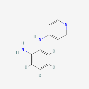 Chemical structure of 4-(2-Aminoanilino)pyridine-d4