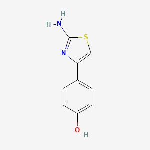 Chemical structure of 4-(2-Amino-4-thiazolyl)phenol