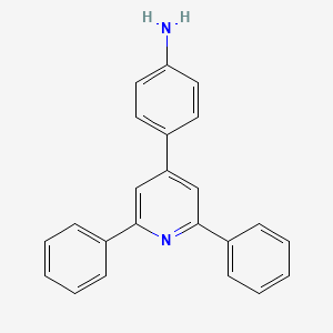 Chemical structure of 4-(2,6-Diphenylpyridin-4-yl)aniline