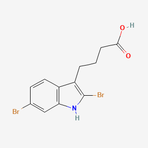 Chemical structure of 4-(2,6-Dibromo-1H-indol-3-yl)butanoic acid