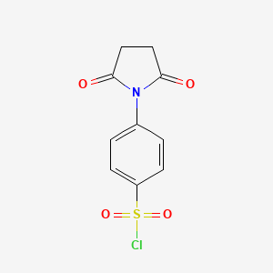 Chemical structure of 4-(2,5-Dioxopyrrolidin-1-yl)benzenesulfonyl chloride
