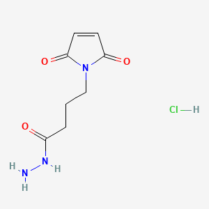 Chemical structure of 4-(2,5-Dioxo-2,5-dihydro-1H-pyrrol-1-yl)butanehydrazide hydrochloride