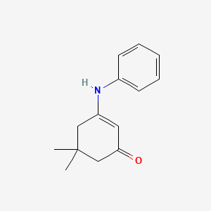 Chemical structure of 4-(2,5-dimethylphenyl)tetrahydro-2H-pyran-4-carbonitrile