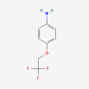 Chemical structure of 4-(2,2,2-Trifluoroethoxy)aniline