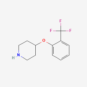 Chemical structure of 4-(2-(Trifluoromethyl)phenoxy)piperidine