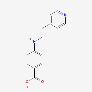 Chemical structure of 4-(2-(Pyridin-4-yl)ethylamino)benzoic acid