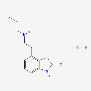 Chemical structure of 4-(2-(Propylamino)ethyl)indolin-2-one hydrochloride