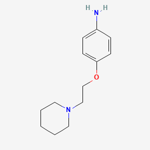 Chemical structure of 4-(2-(piperidin-1-yl)ethoxy)aniline