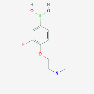 Chemical structure of 4-(2-(Dimethylamino)ethoxy)-3-fluorophenylboronic acid