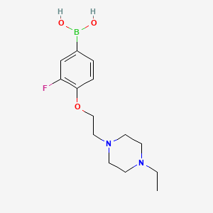 Chemical structure of 4-(2-(4-Ethylpiperazin-1-yl)ethoxy)-3-fluorophenylboronic acid