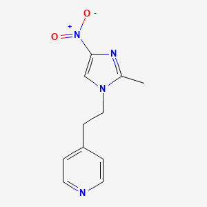 Chemical structure of 4-(2-(2-methyl-4-nitro-1H-imidazol-1-yl)ethyl)pyridine
