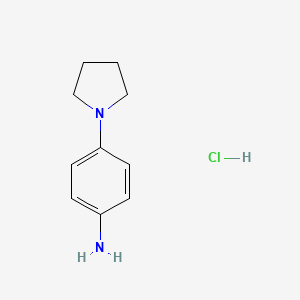 Chemical structure of 4-(1-Pyrrolidinyl)aniline Hydrochloride