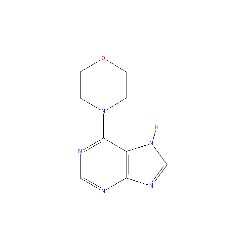 Chemical structure of 6-Morpholin-4-YL-9H-purine