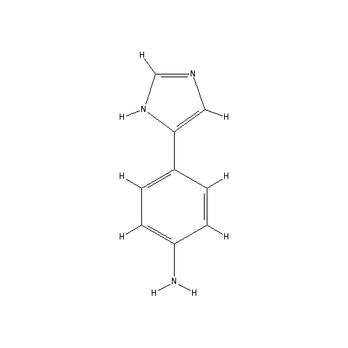 Chemical structure of 4-(1H-Imidazol-4-yl)aniline