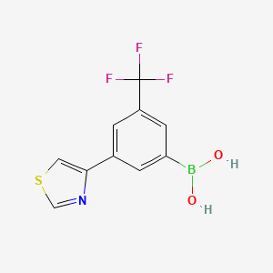 Chemical structure of 3-Trifluoromethyl-5-(thiazol-4-yl)phenylboronic acid