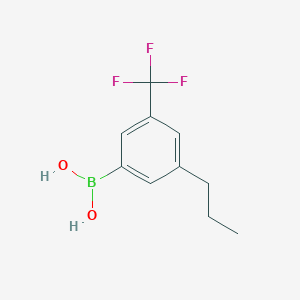Chemical structure of 3-Trifluoromethyl-5-(n-propyl)phenylboronic acid
