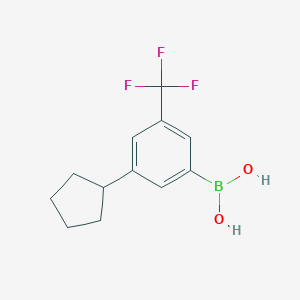 Chemical structure of 3-Trifluoromethyl-5-(cyclopentyl)phenylboronic acid