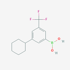 Chemical structure of 3-Trifluoromethyl-5-(cyclohexyl)phenylboronic acid